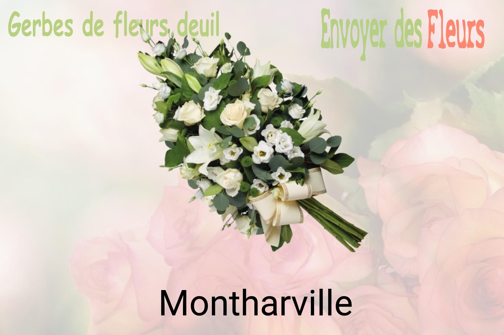 Gerbe de fleurs de deuil livrée à Montharville